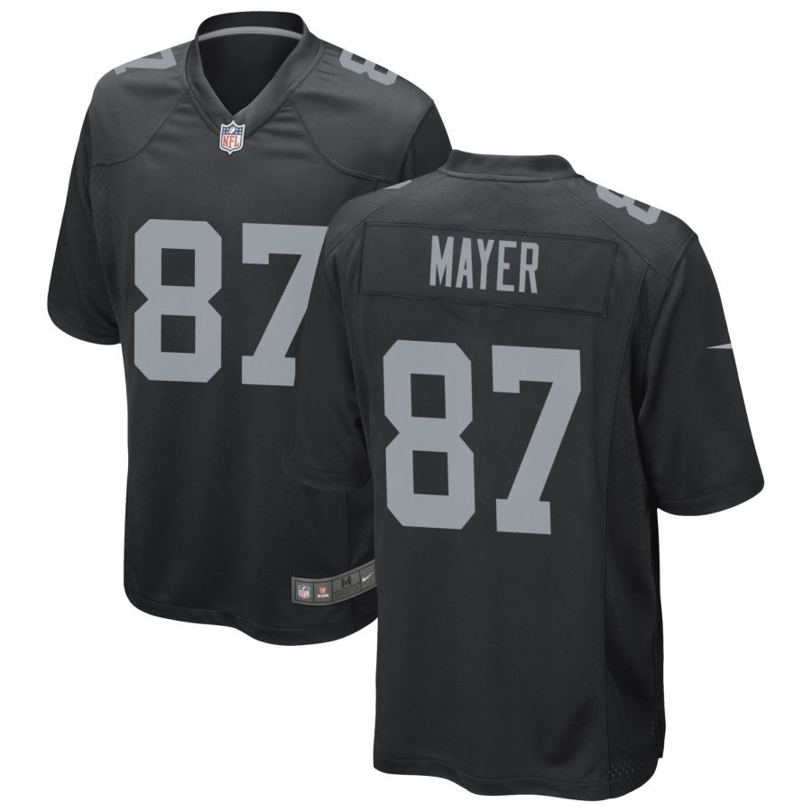 Men's Las Vegas Raiders #87 Michael Mayer Black Stitched Game Jersey Men's Las Vegas Raiders #87 Michael Mayer Black Stitched Game Jersey